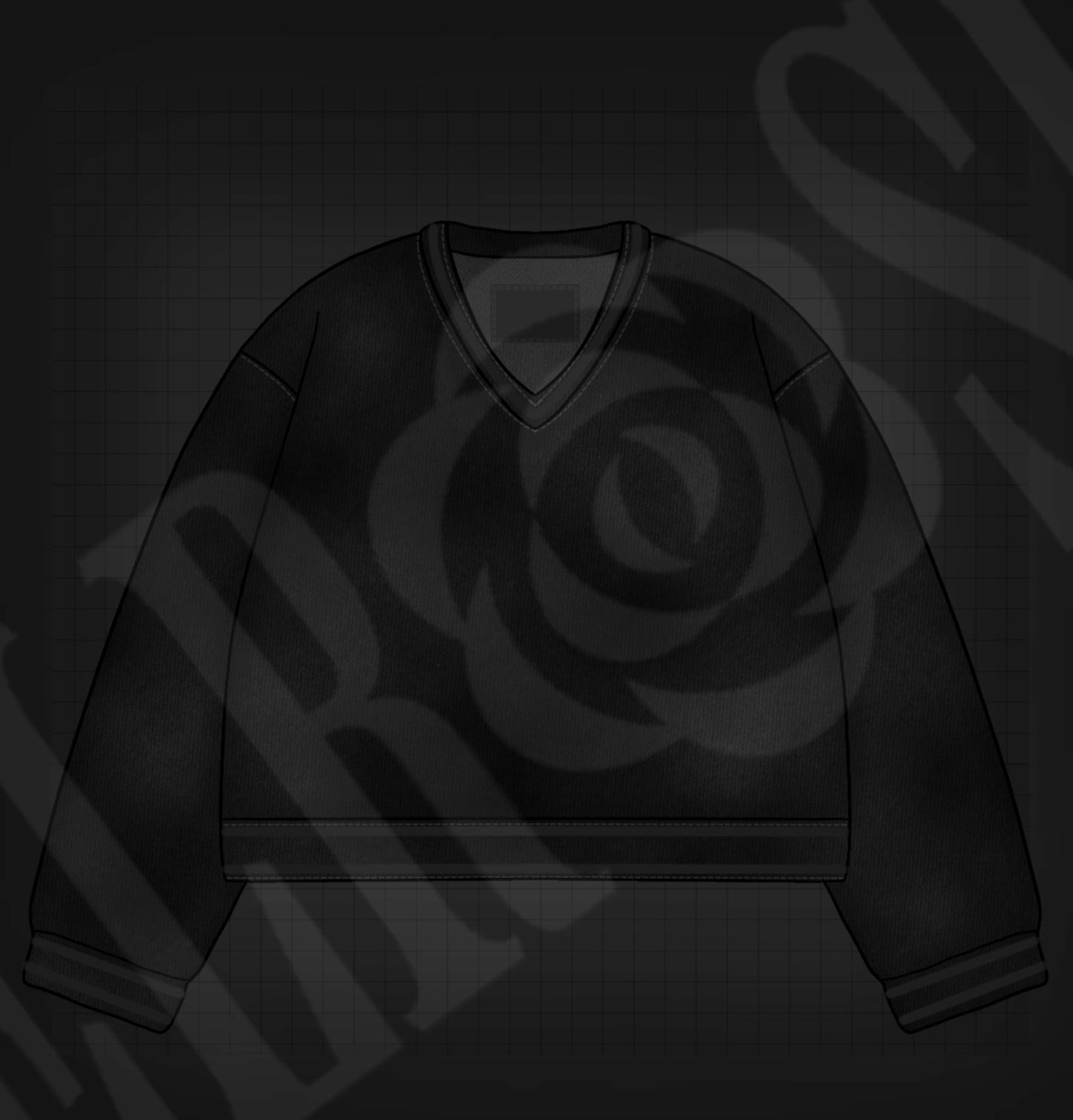 DELROSE™ Exclusive Digital V-neck Sweater Mockup – 1 of 1 Premade Design File