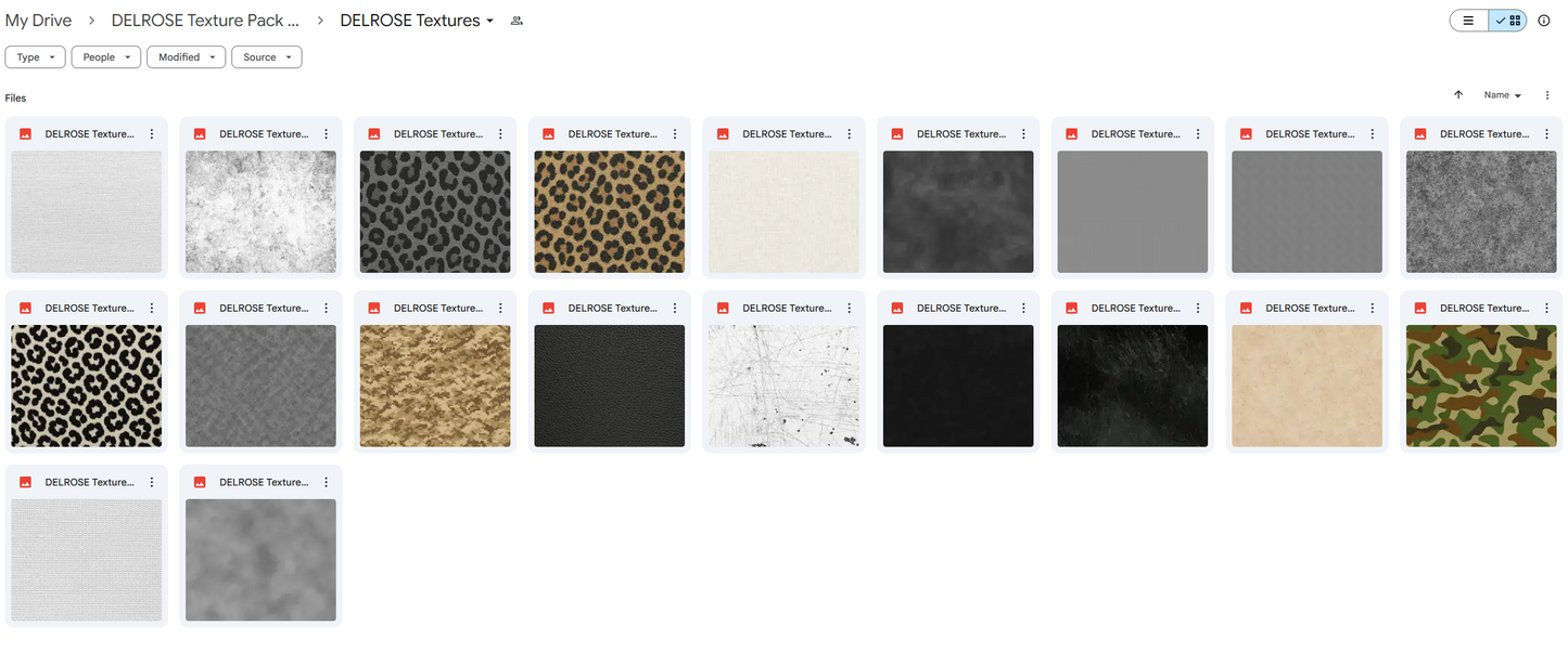 DELROSE Texture Pack – 20 High-Quality Textures (Digital Download)