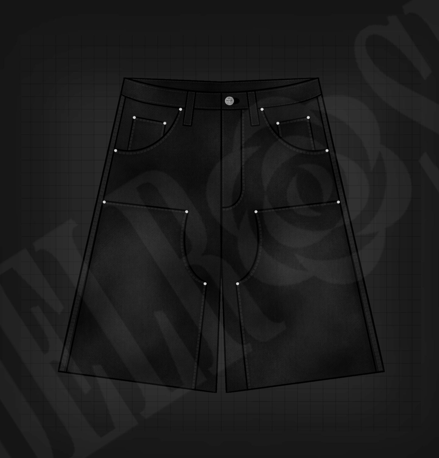 DELROSE™ Exclusive Digital Jorts Mockup – 1 of 1 Premade Design File