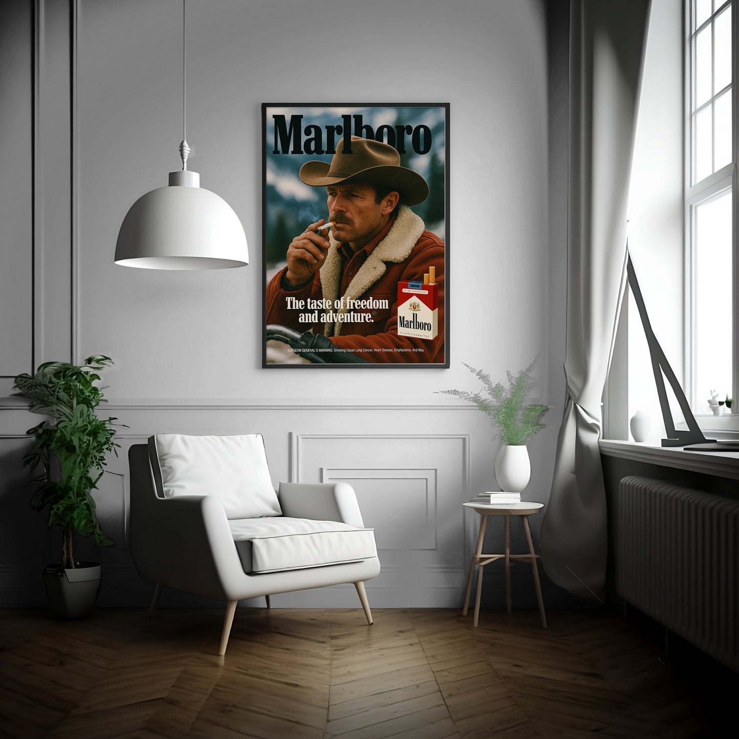 Marlboro Vintage Poster | Retro Tobacco Advertisement Wall Art (Digital Download)