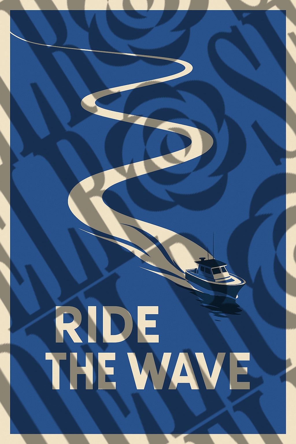 Ride the Wave - Nautical Boat Wall Art (Digital Download)