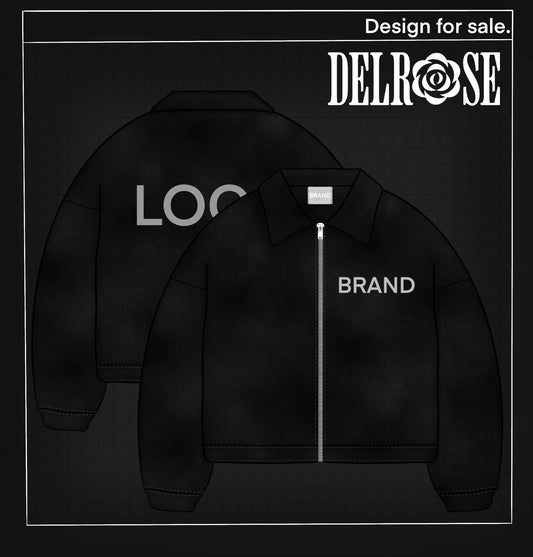 DELROSE™ Exclusive Digital Zip-Up Jacket Mockup – 1 of 1 Premade Design File
