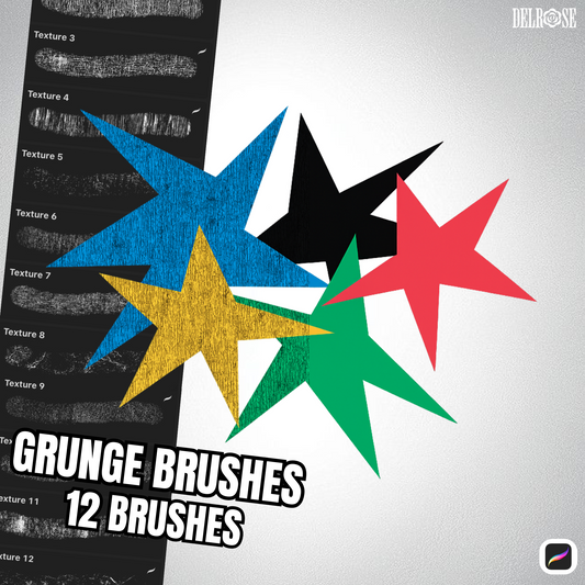 Procreate Brush Pack – 12 Grunge Brushes