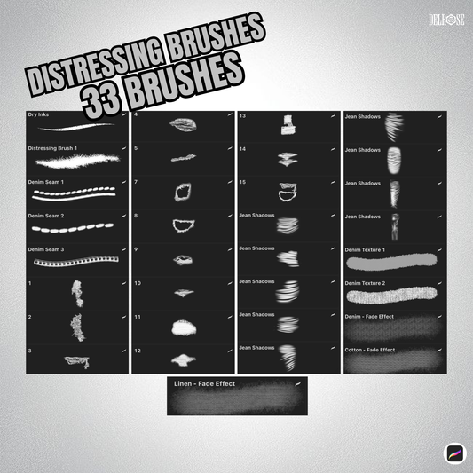 Procreate Brush Pack – 33 Distressing Brushes