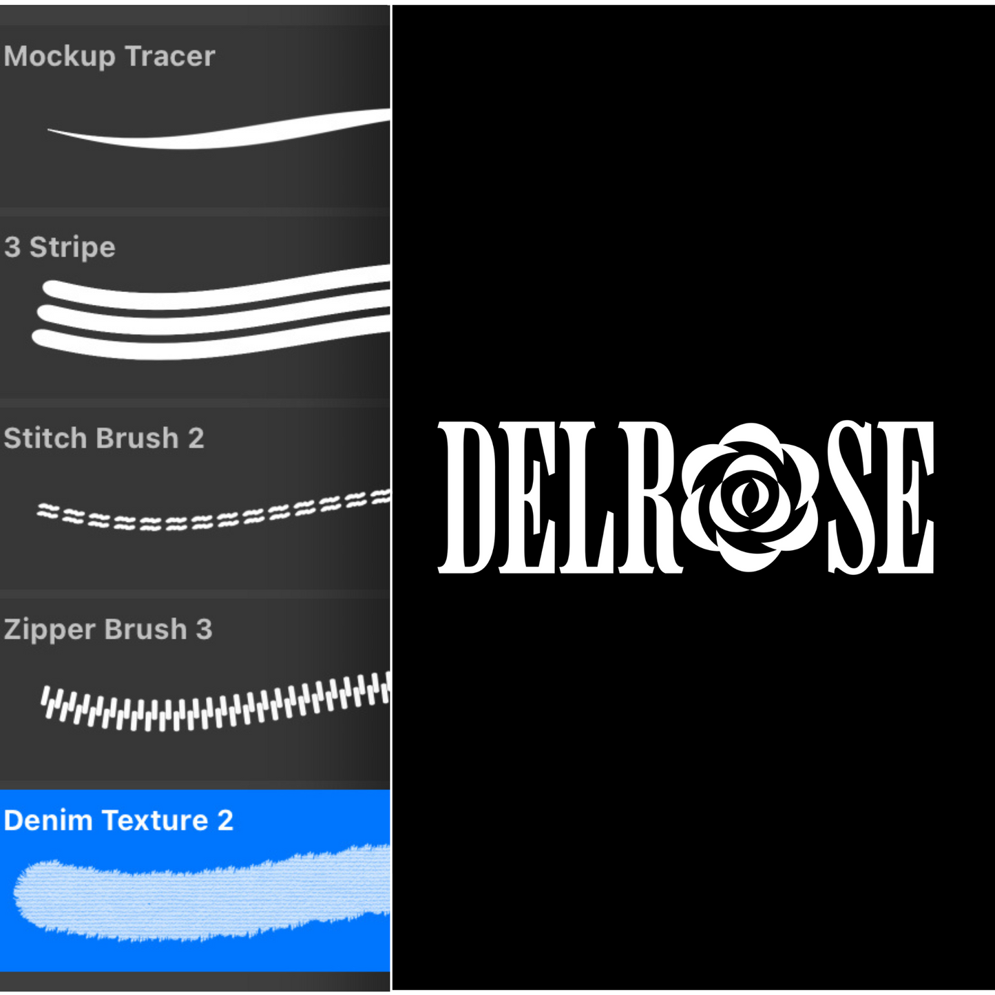 DELROSE Free Procreate Brush Pack – 5 Essential Fashion Design Brushes