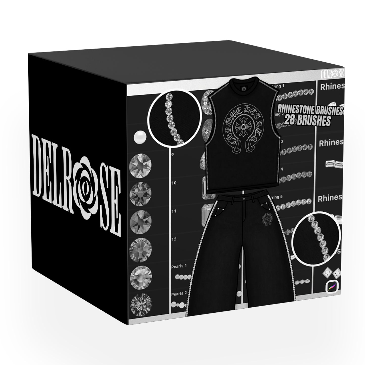 Procreate Brush Pack – 28 Rhinestone Brushes