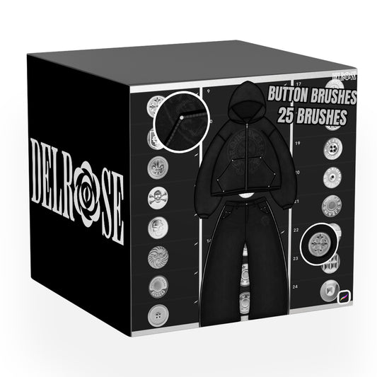 Procreate Brush Pack – 25 Button Brushes