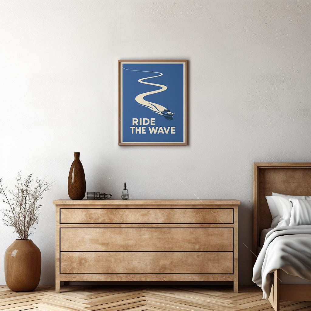 Ride the Wave - Nautical Boat Wall Art (Digital Download)