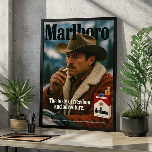 Marlboro Vintage Poster | Retro Tobacco Advertisement Wall Art (Digital Download)