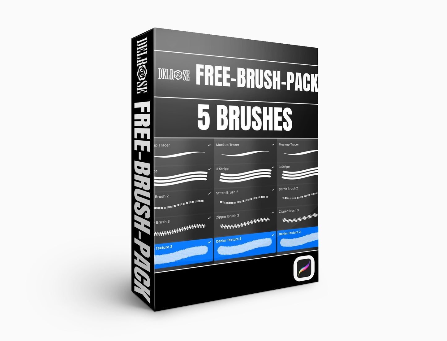 DELROSE Free Procreate Brush Pack – 5 Essential Fashion Design Brushes
